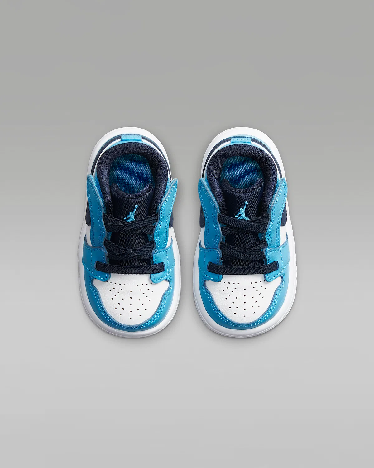 Кроссовки Jordan 1 Low Alt для малышей, White/Obsidian/Dark Powder Blue — фото 4