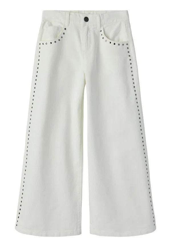 Джинсы очень широкого кроя, расклешенные джинсы Name It, Bright White — фото 3
