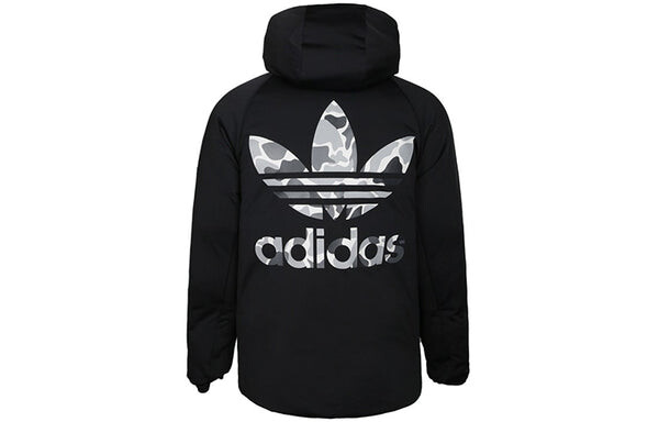 Пуховик adidas Neo COLOR BLOCK JKT Mens Black Down Jacket Thick Cot Running Jas Sport Kleding Mannelijke Wind-proof Hoodies, черный — фото 4