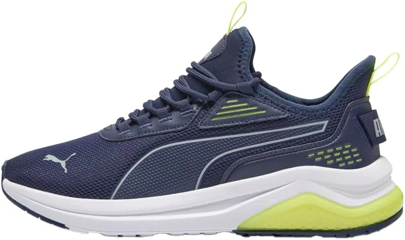 Мужские кроссовки PUMA Amplifier, Puma Navy Cool Mid Gray Electric Lime — фото 3