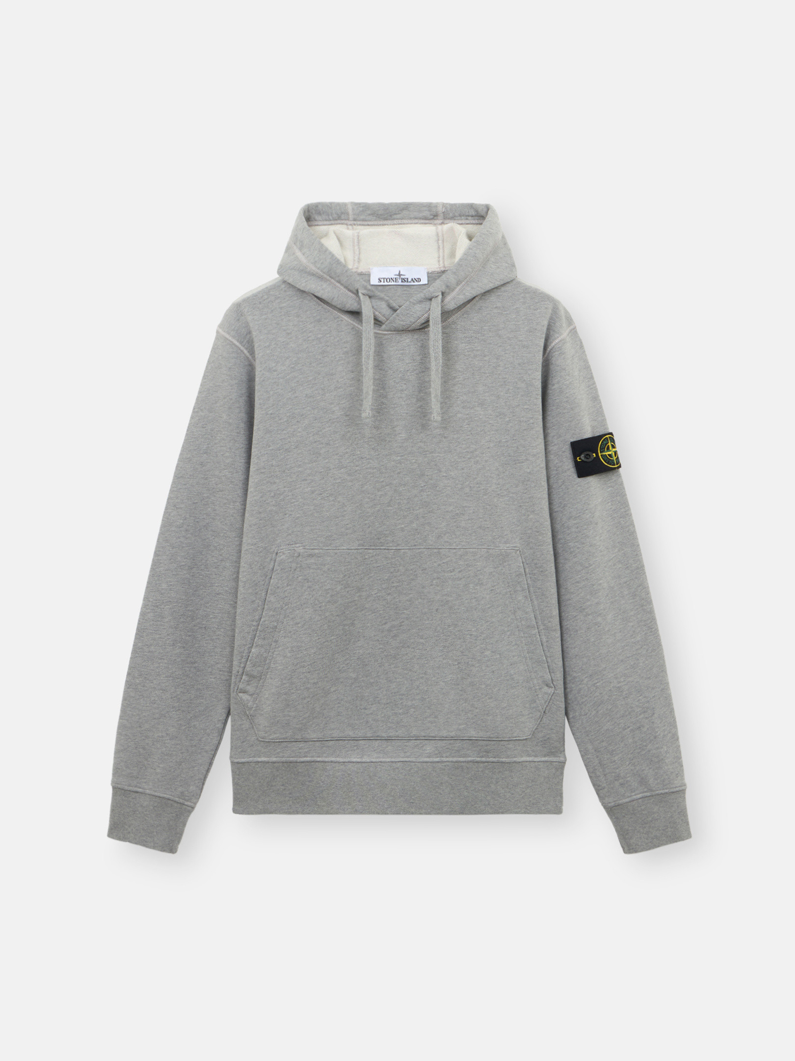 

Толстовка с капюшоном на завязках и карманами Stone Island 6100062 ORGANIC COTTON FLEECE, Dust Grey Melange