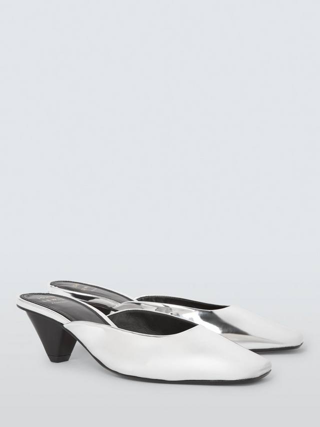 Devon туфли-мюли с открытой пяткой и конусным каблуком John Lewis, Silver — фото 3