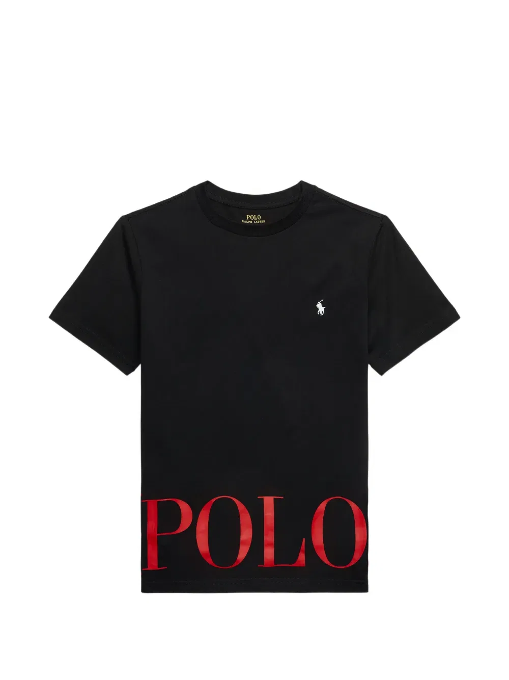 Футболка с коротким рукавом и принтом логотипа Polo Ralph Lauren Kids, черный