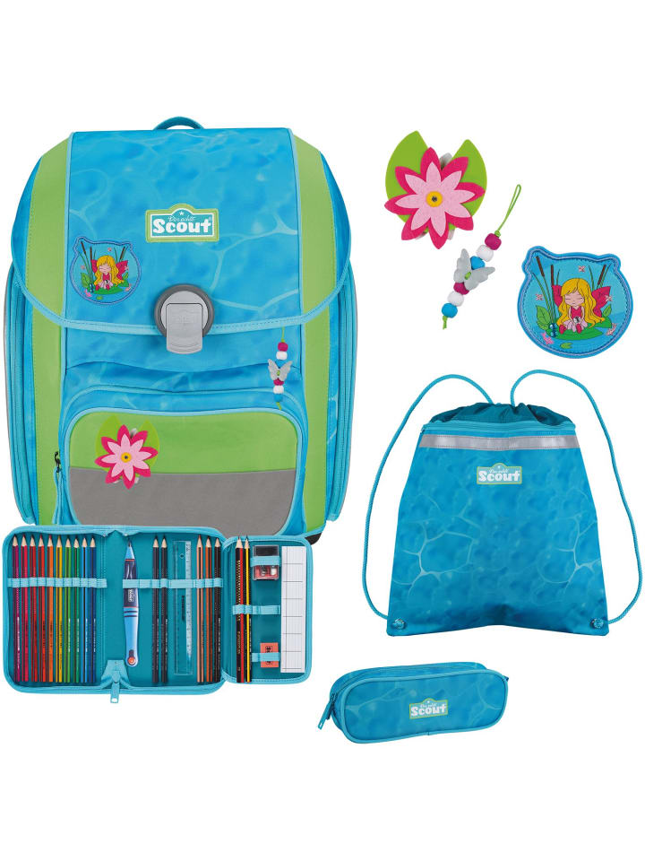 

Scout Набор школьных сумок Genius, 4 предмета, стандарт DIN Water 2024, синий