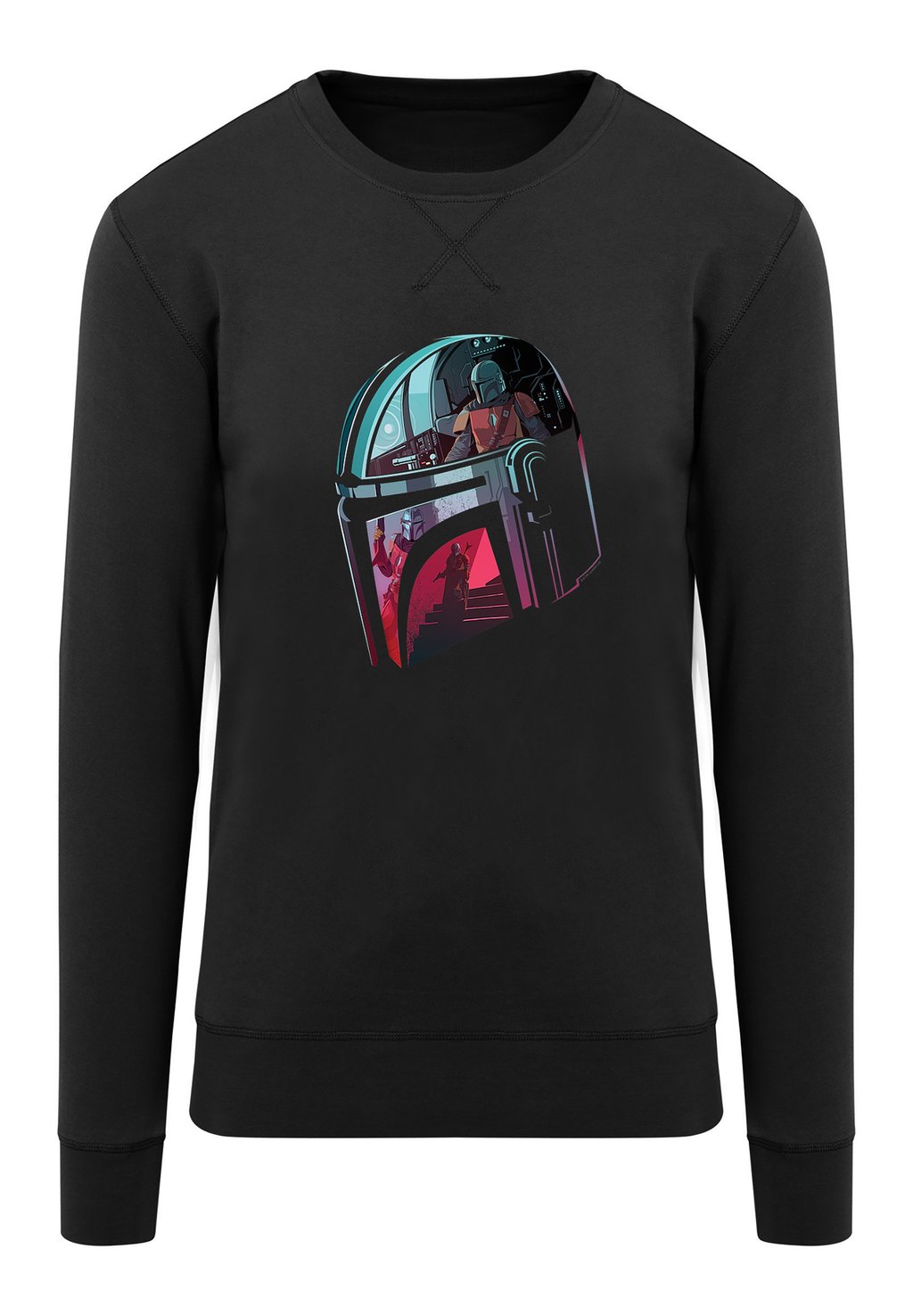 

Топ с длинными рукавами STAR WARS THE MANDALORIAN HELMET REFLECTION F4NT4STIC, черный