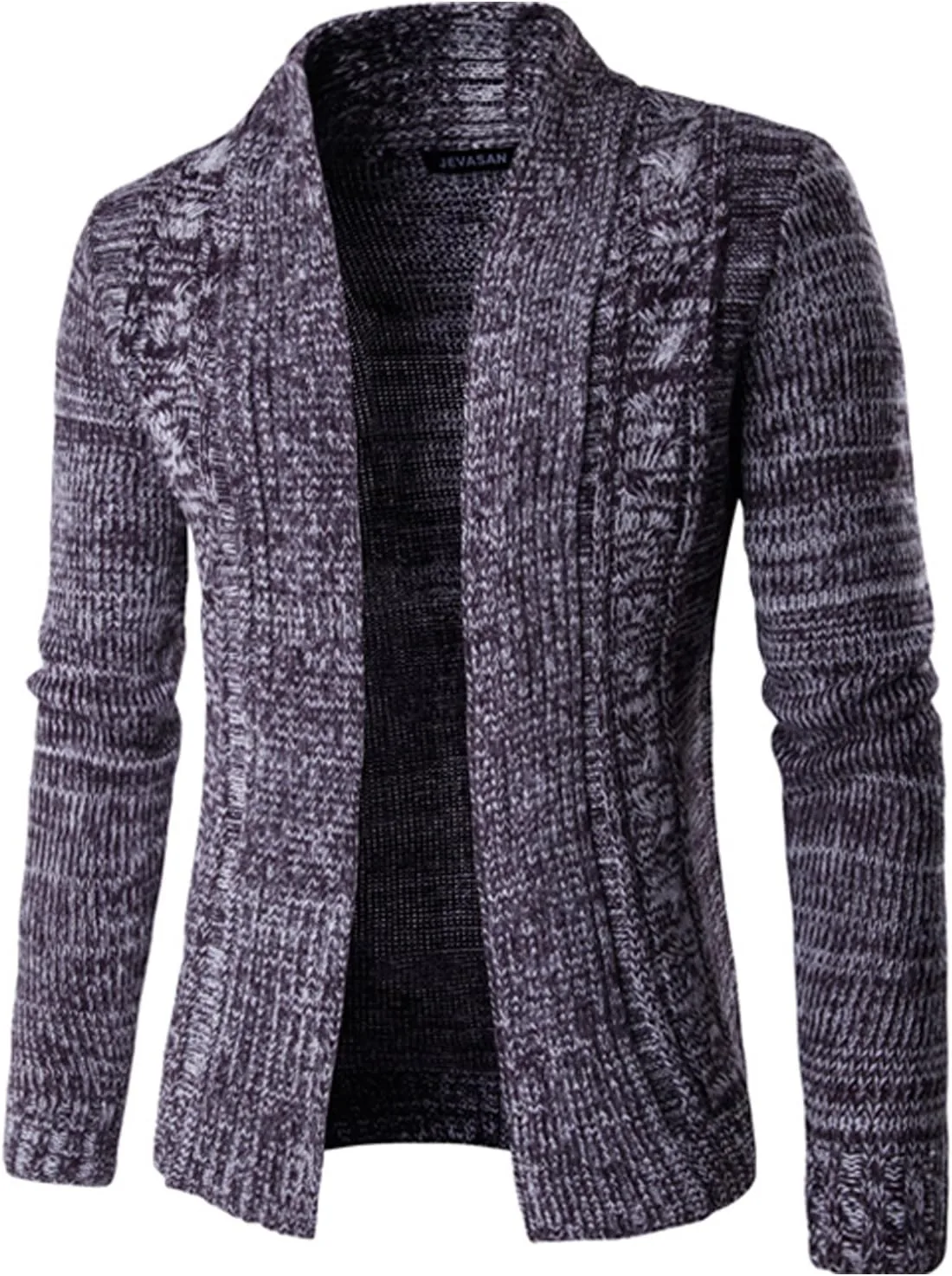 

Мужской кардиган с открытой передней частью и воротником шаль Jueshanzj