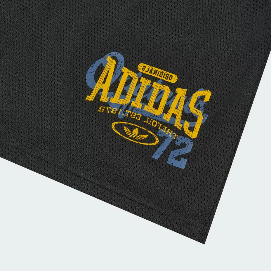 Ретро SS25 сетчатые шорты спортивные шорты Unisex Adidas Originals, черный — фото 4