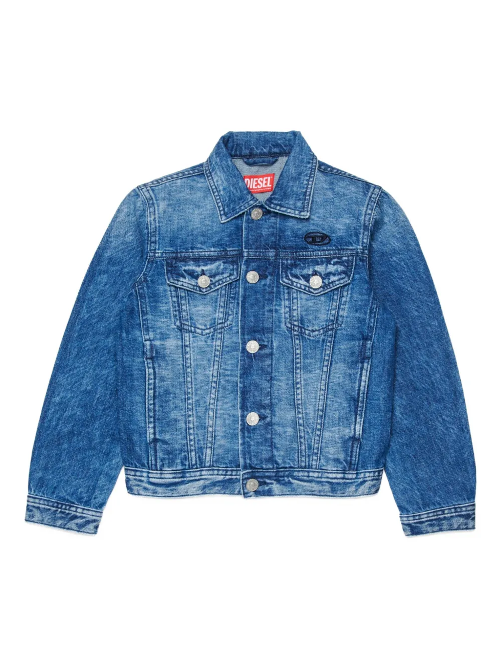 Джинсовая куртка Jnhill на пуговицах Diesel Kids, синий