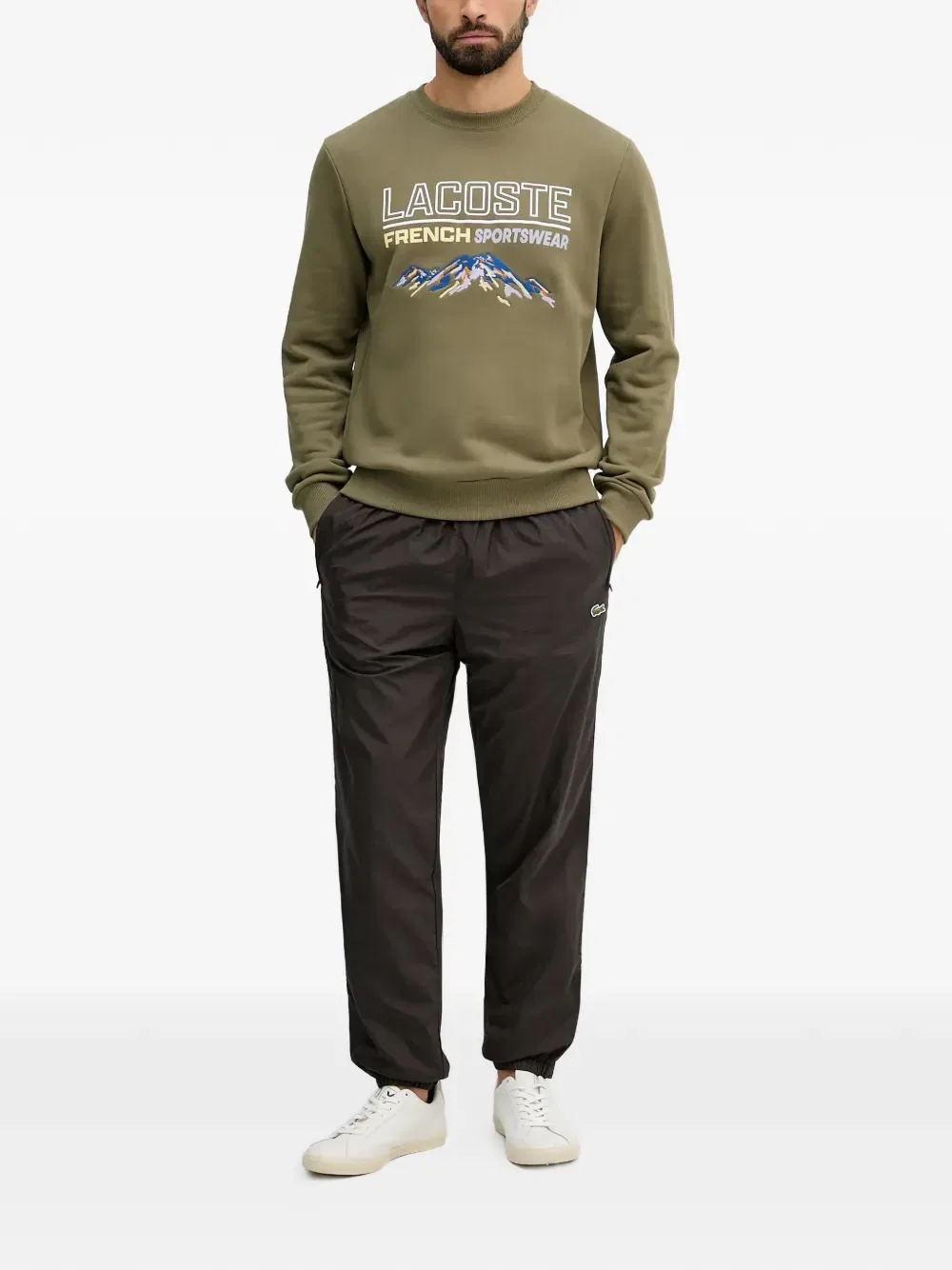 Спортивные брюки с логотипом Lacoste, коричневый — фото 2