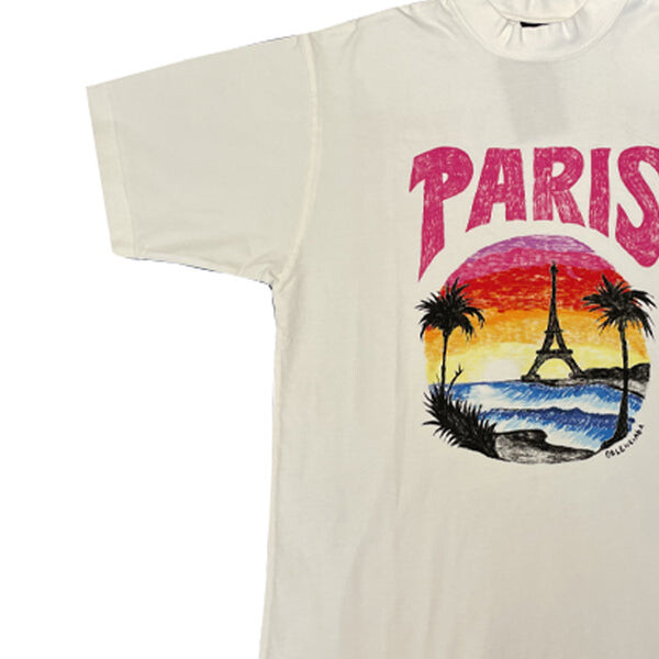 Футболка paris tropical t-shirt 'white' Balenciaga, белый — фото 4