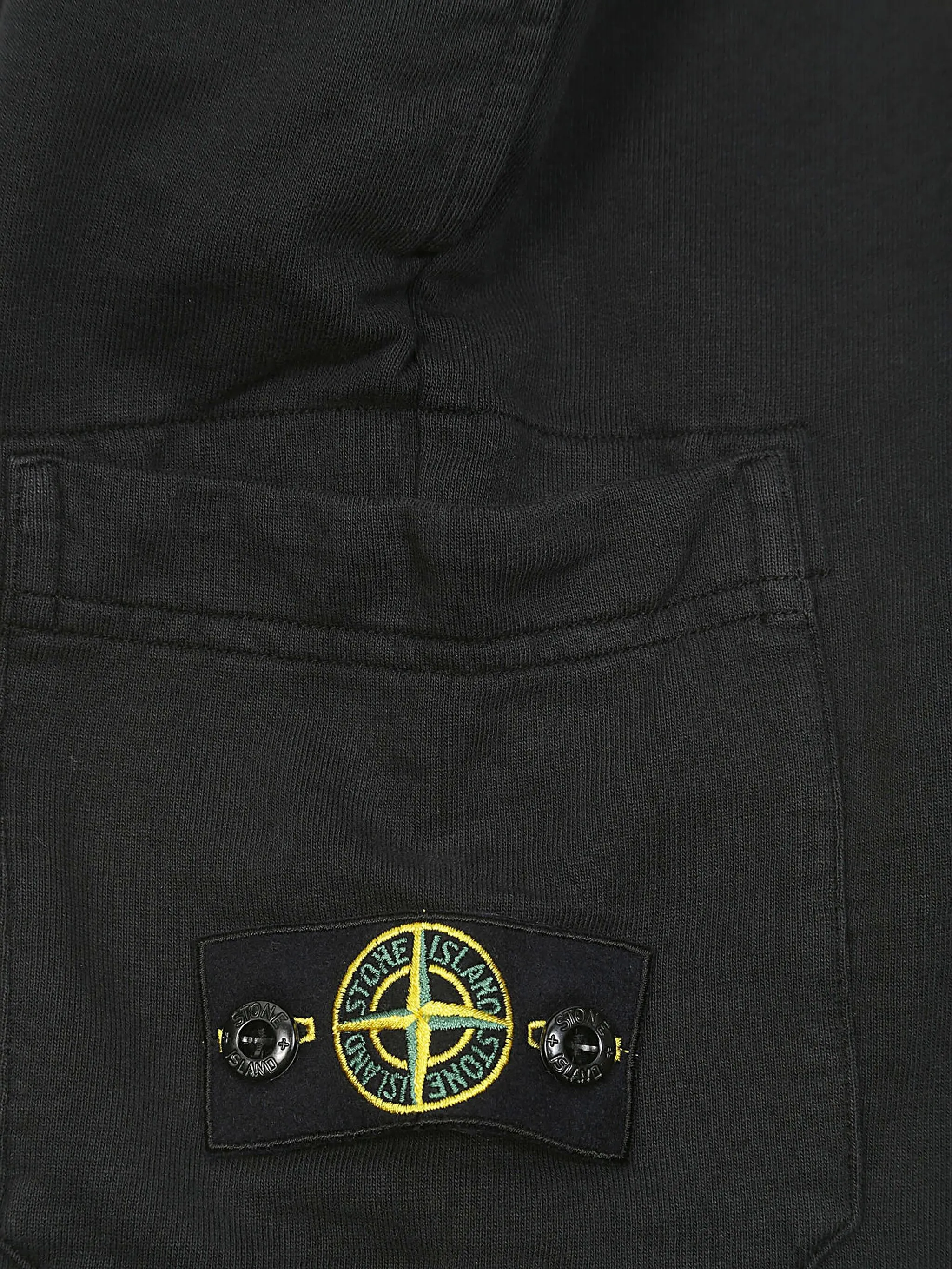 

Шорты-бермуды с накладными карманами Stone Island Junior, черный