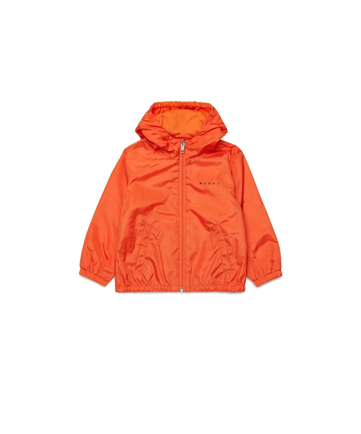 Детская куртка MARNI KID с логотипом, оранжевая