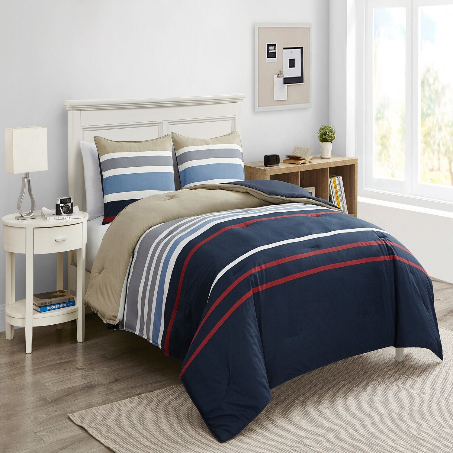 

Комплект одеял Nautica Bradford Twin, цвет Navy