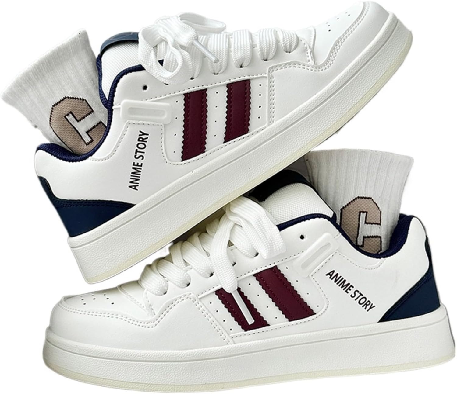 

Женские и мужские кроссовки ZQW Y2K с платформой, повседневные, на шнуровке, спортивные, милые, для прогулок, с нескользящей подошвой, низкие, в различных цветах, белый/красный