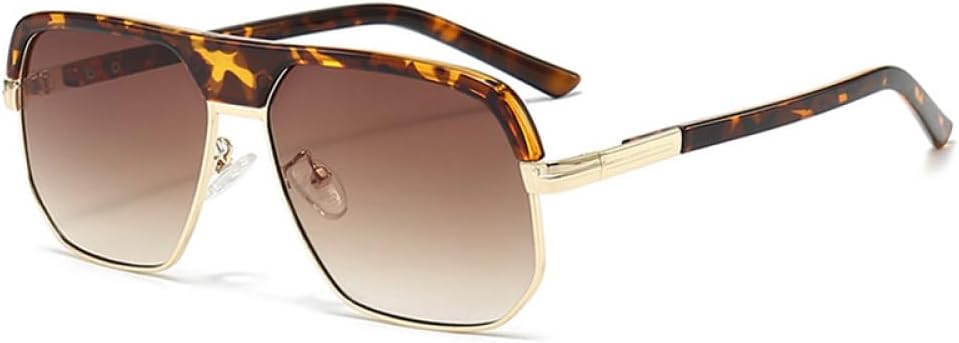 

Мужские солнцезащитные очки в стиле ретро, ​​квадратной формы, модные, с леопардовым градиентом, с защитой от УФ-излучения UV400, женские солнцезащитные очки MTZJH, One Color