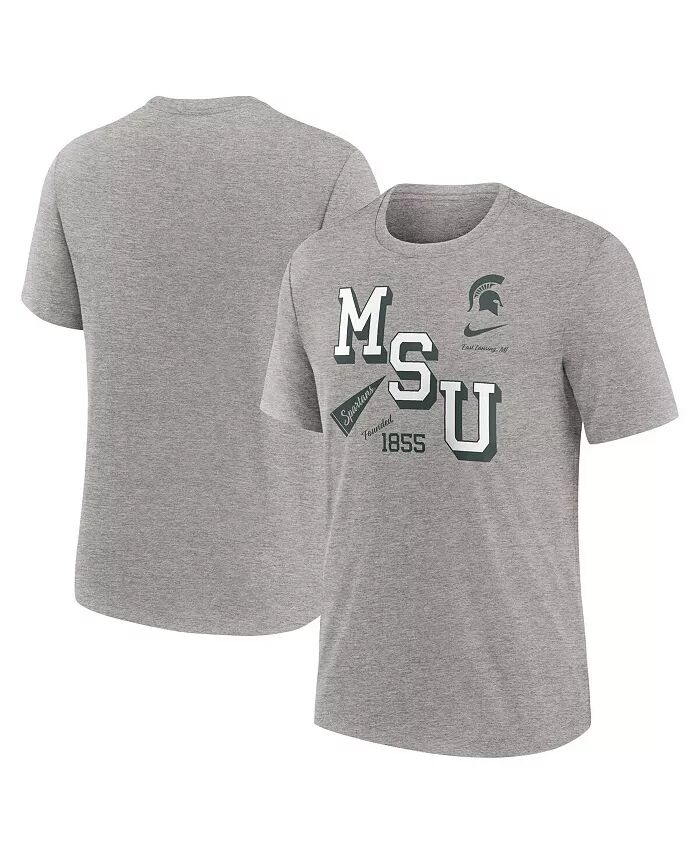 

Футболка мужская серо-лиловая Michigan State Spartans Blitz Roll Call Tri-Blend Nike