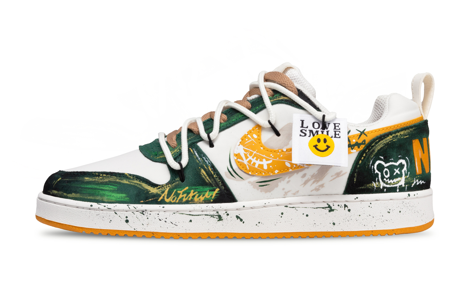 

Nike Кроссовки для скейтбординга Court Borough PRM Green Wilderness Slip Resistant низкие мужские Green Black