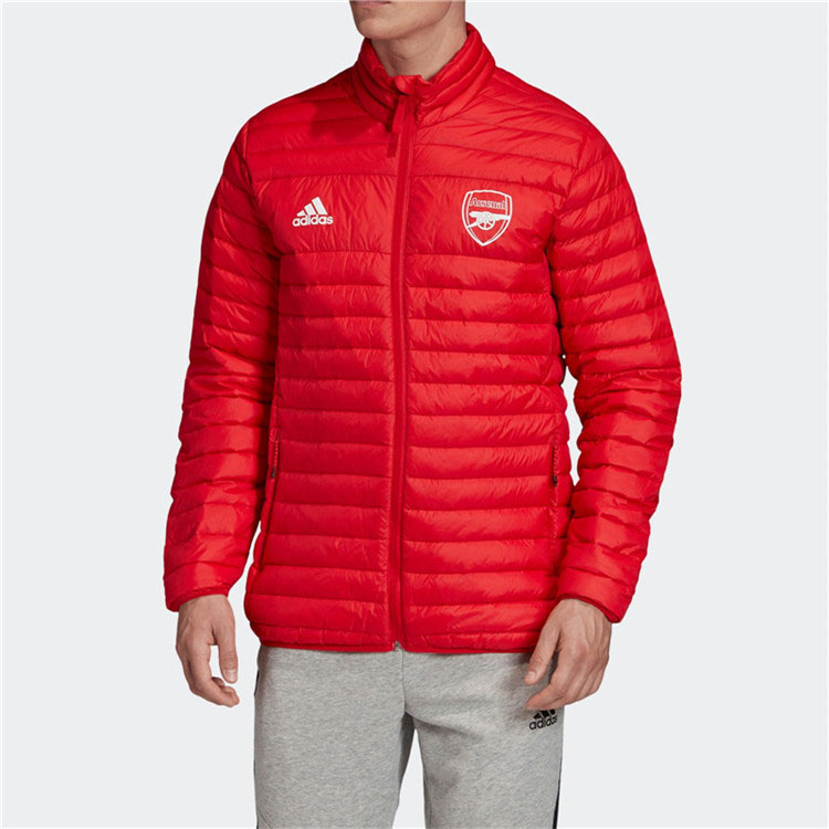 Adidas Куртка Arsenal Down, мужская, красная, с воротником стойкой, умеренная — фото 4