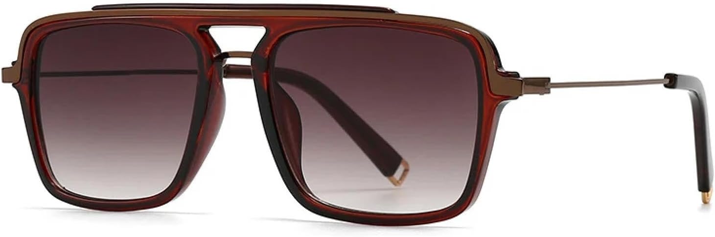 

Мужские солнцезащитные очки в стиле ретро с защитой от УФ-излучения UV400, модные женские очки с градиентным переходом, полуметаллический корпус HHZZYVY, Brown Tea Gradient