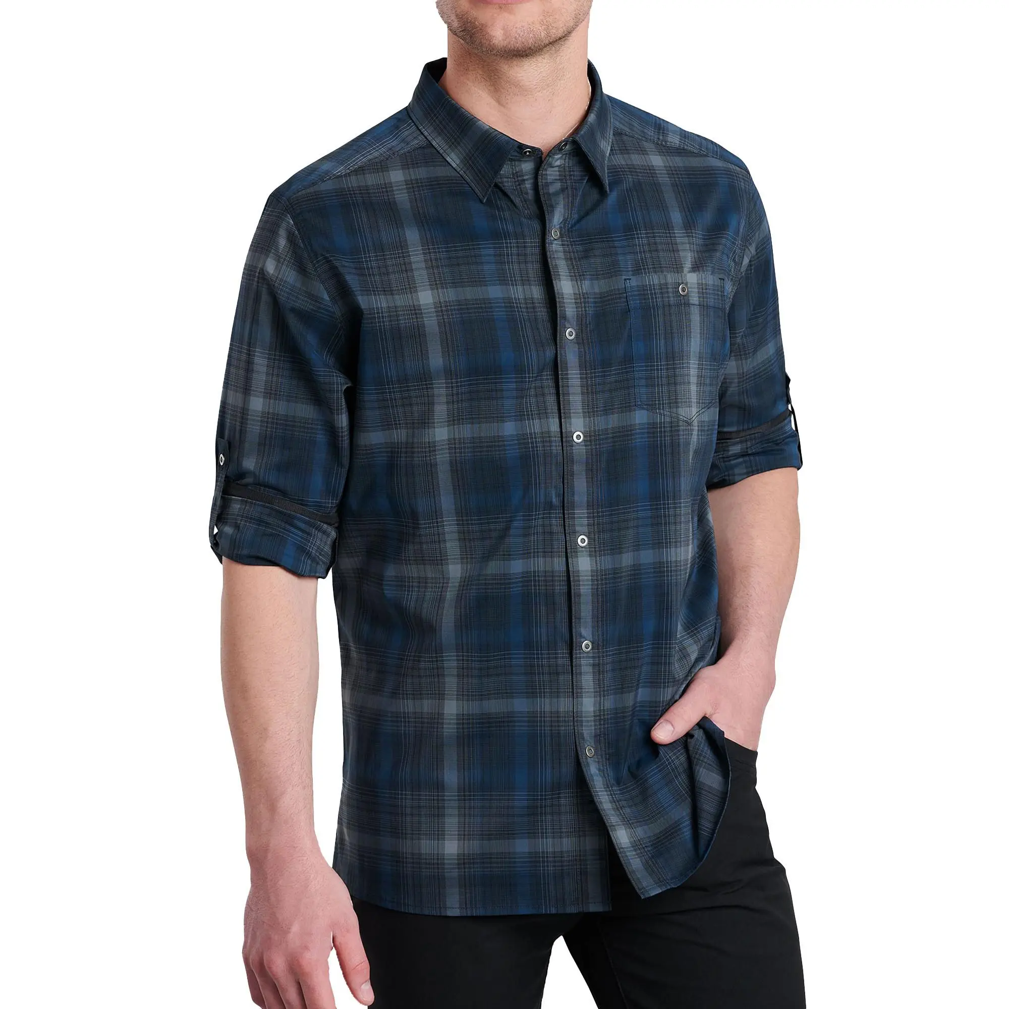 

Мужская рубашка с длинным рукавом RESPONSE LITE KUHL, Blue Mirage