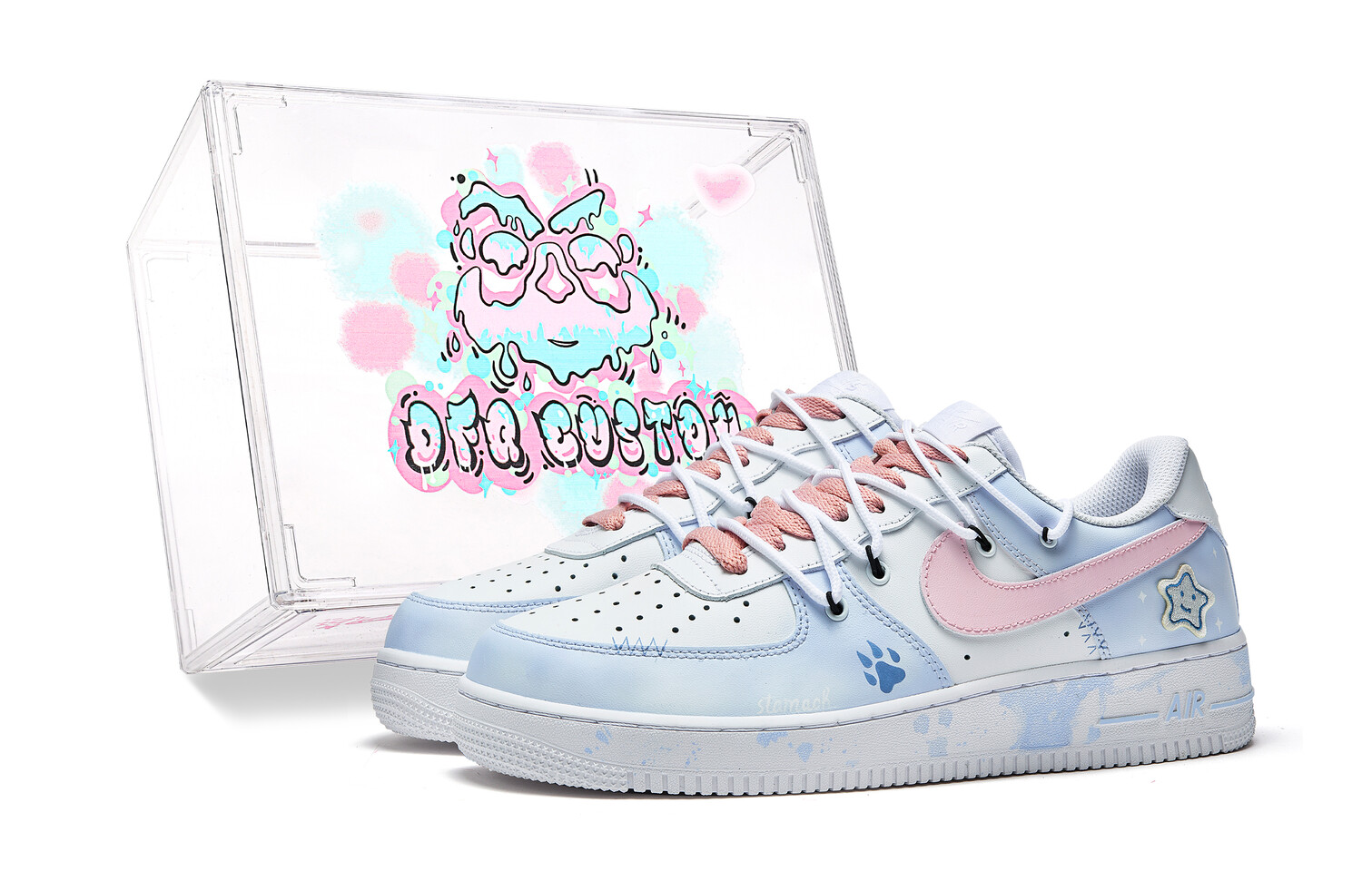 

Кроссовки Nike Air Force 1 Skateboarding Shoes Men Low-top Blue, синий