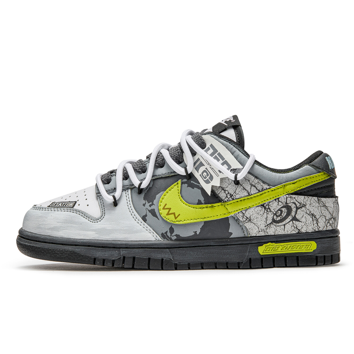 

Кроссовки Nike Dunk Skateboarding Shoes Women's Low-top Grey/green, зеленый