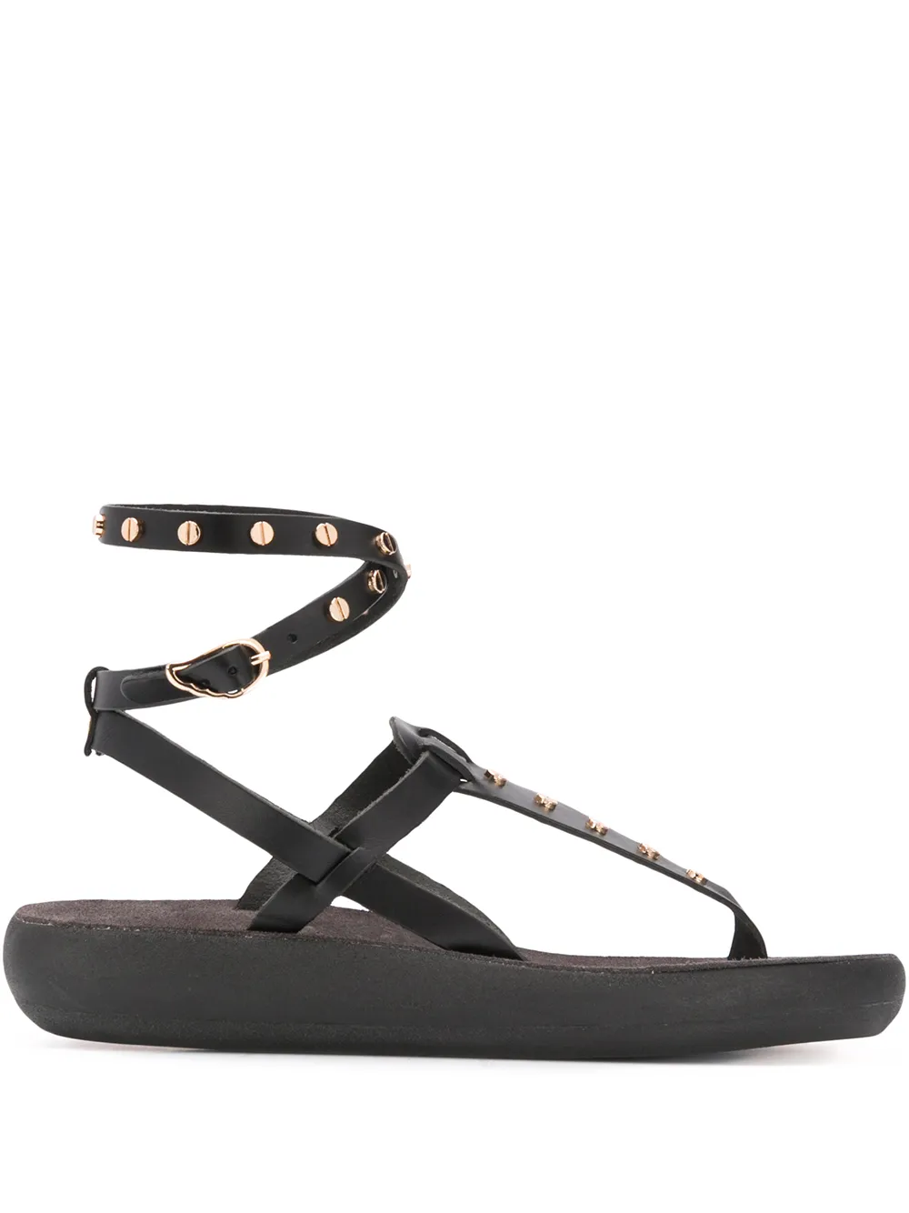 Сандалии Estianails с заклепками Ancient Greek Sandals, черный