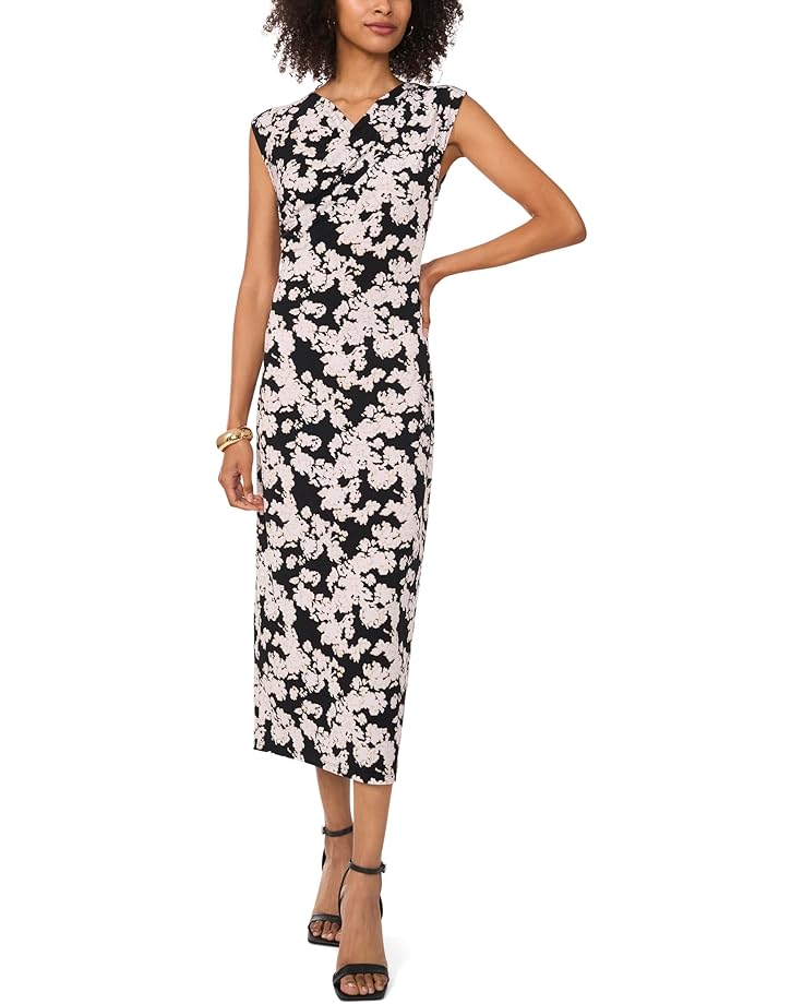 

Платье Vince Camuto Mock Neck Drop Shoulder Midi Dress, цвет Rich Black 1