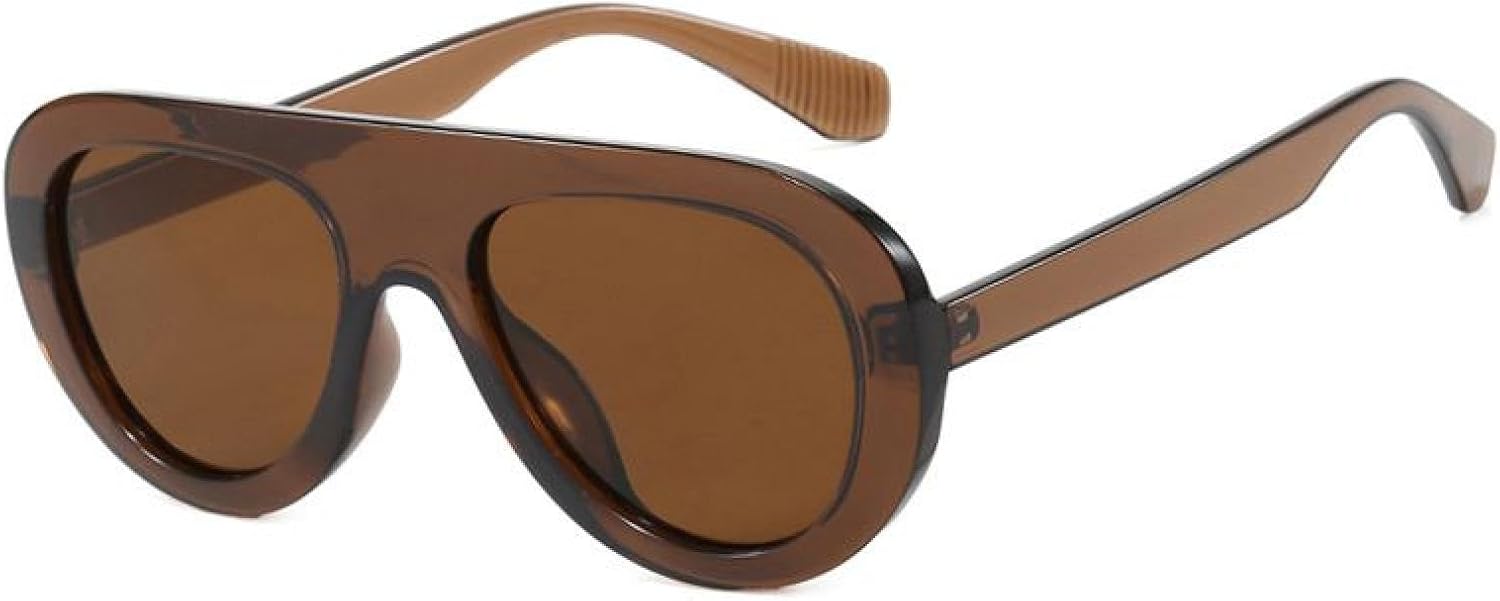 

Овальные солнцезащитные очки в стиле стимпанк для женщин и мужчин, роскошные, для активного отдыха, с защитой от УФ-излучения UV400, модные, для путешествий TVTBBVV, C7brown