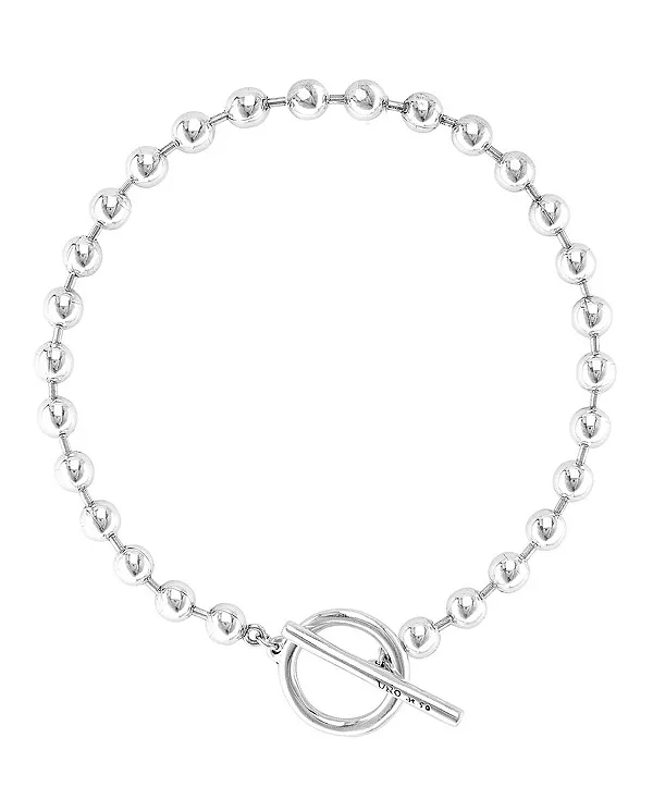 

Серебряное ожерелье с круглым логотипом Unode50, silver