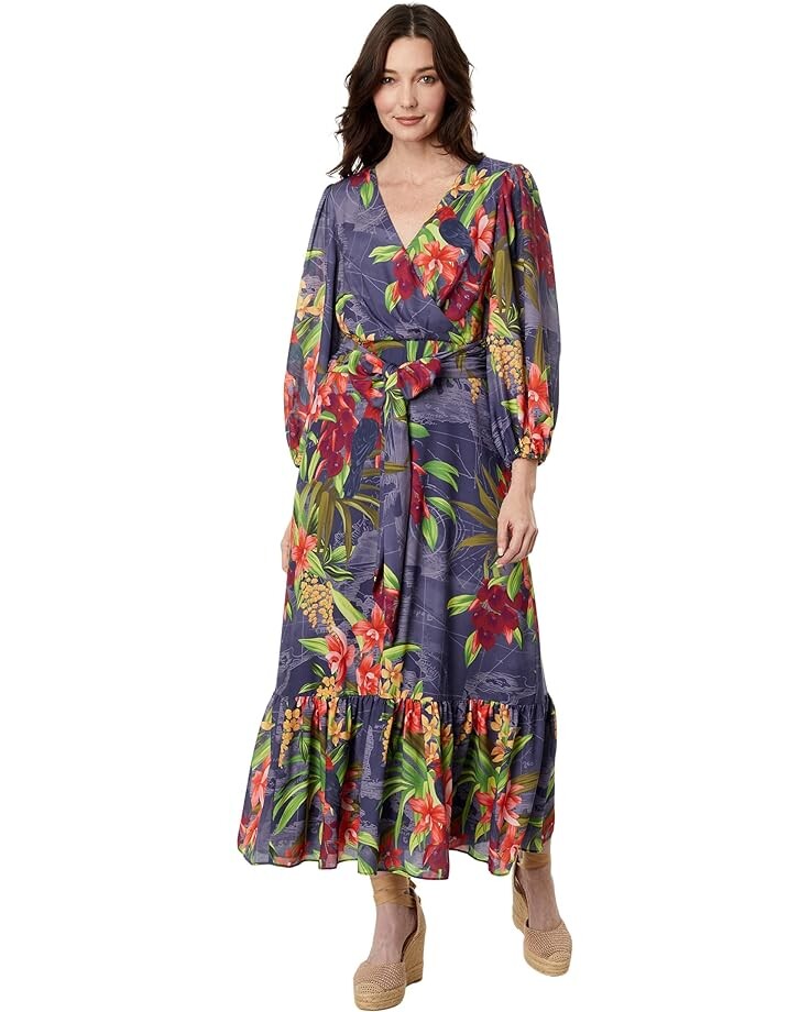 

Платье Tommy Bahama Villa Views Long Sleeve Maxi, цвет Island Navy