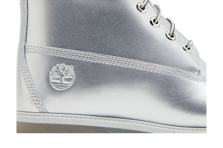 Мужские ботинки Timberland Veneda Carter x Premium кожаные средней высоты, серебряный — фото 2