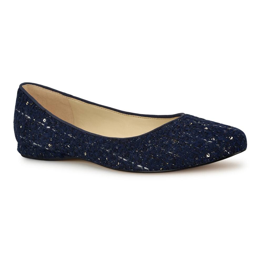 

Женские кожаные балетки Nine West Speakup, цвет Dark Blue Tweed