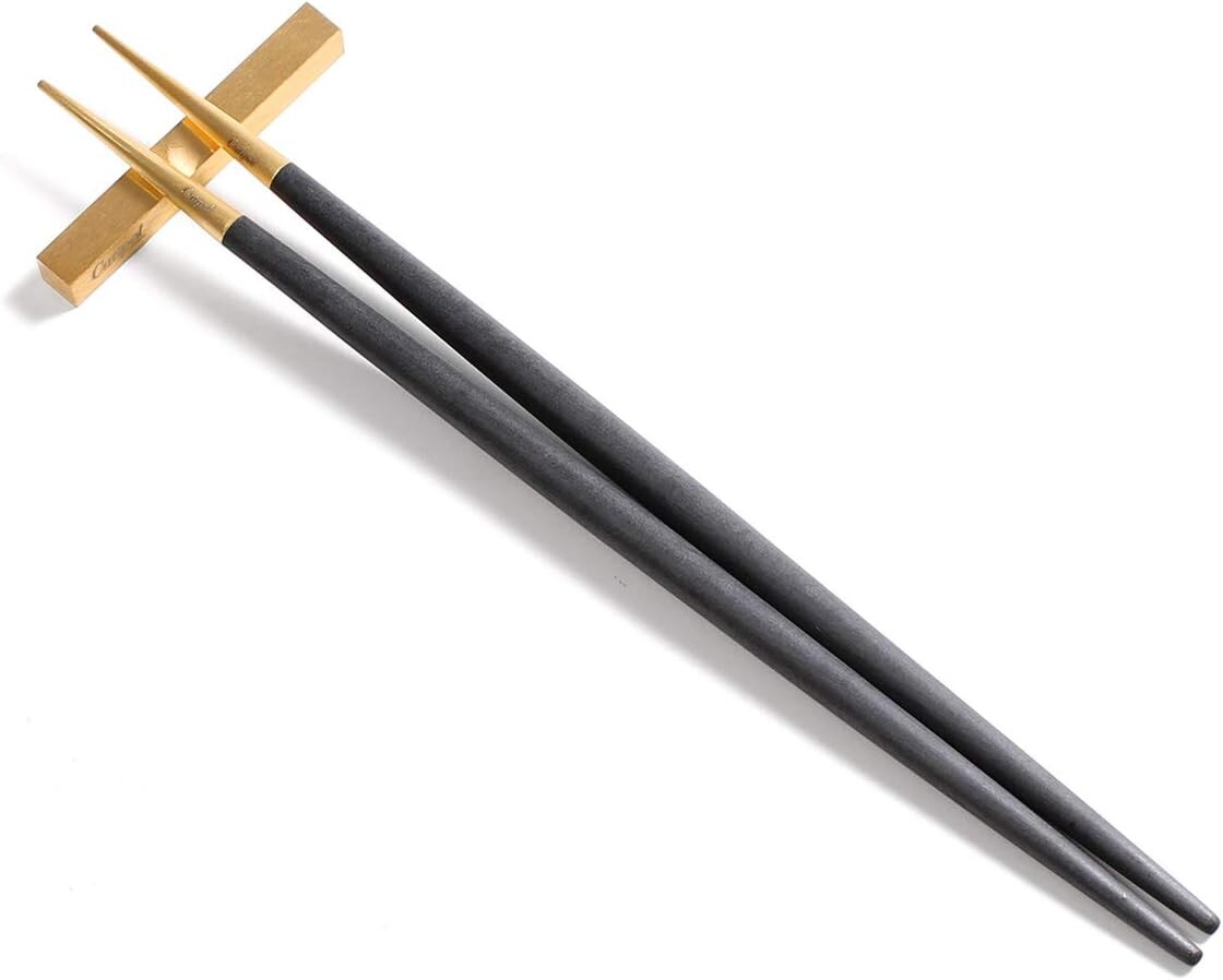 

Набор палочек для еды GOA Black Gold + подставка для палочек G029G Cutipol, Black/Gold