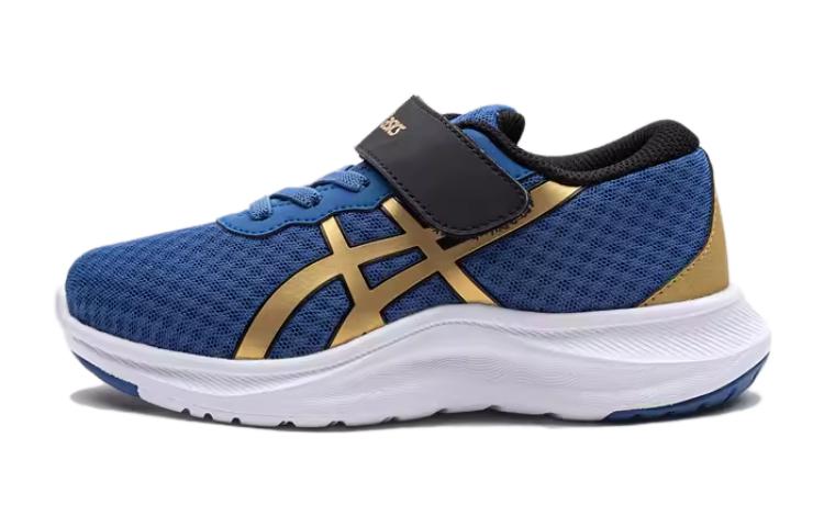 

Детские беговые кроссовки Lazerbeam MH Breathable Rebound Support Low Top сине-золотого цвета Kids' Asics