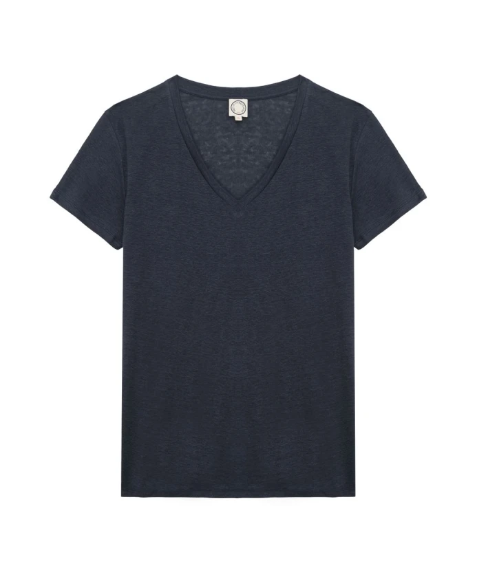 

Футболка Apolline из темно-синего льна Ines De La Fressange Paris, синий