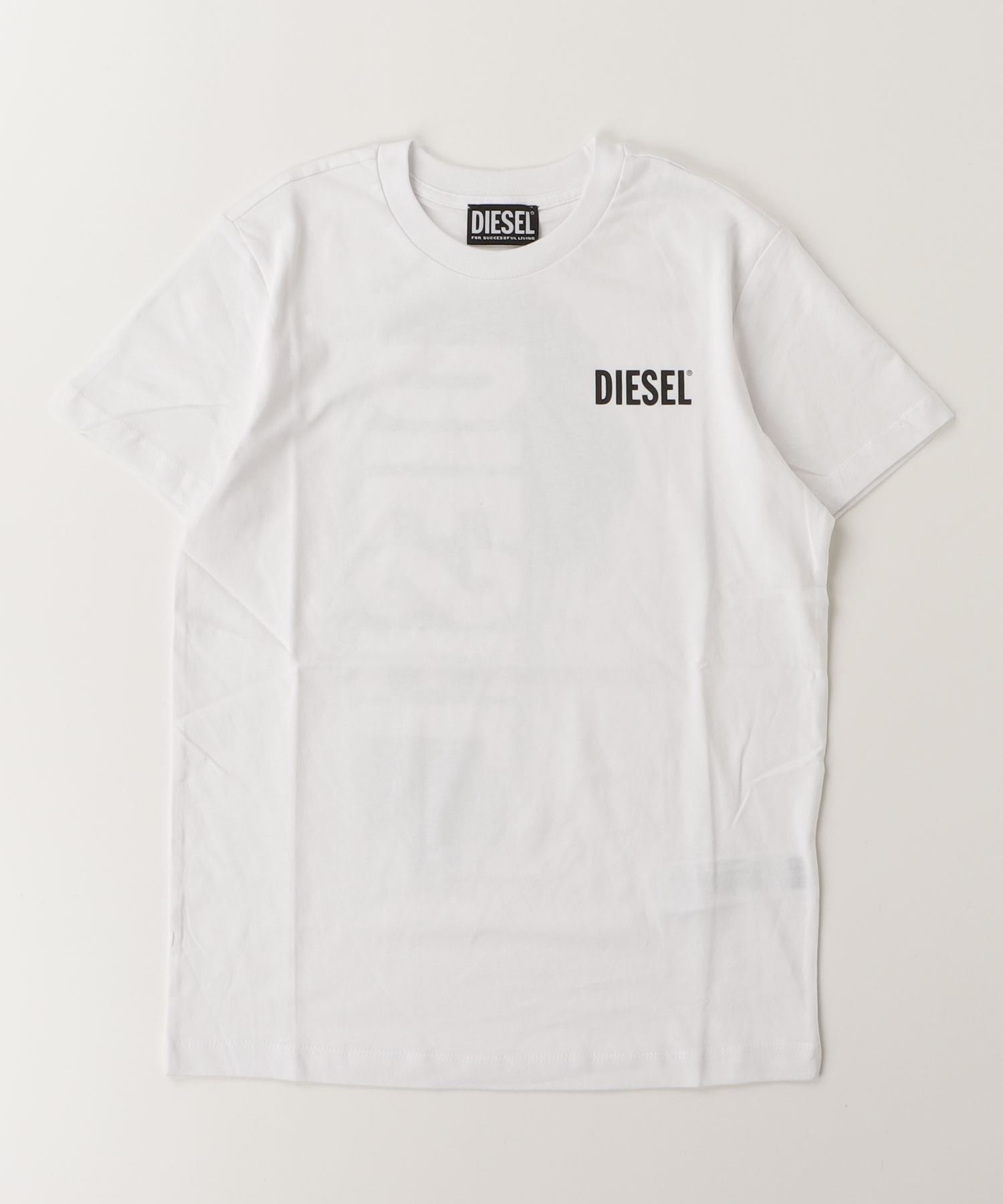 Детская футболка с коротким рукавом и логотипом бренда DIESEL, White — фото 2