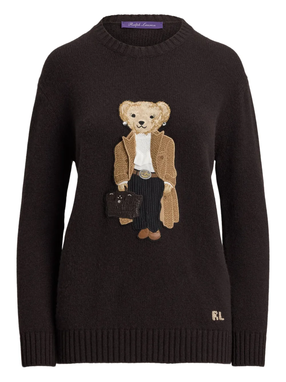 

Кашемировый свитер Polo Bear Ralph Lauren Collection, коричневый