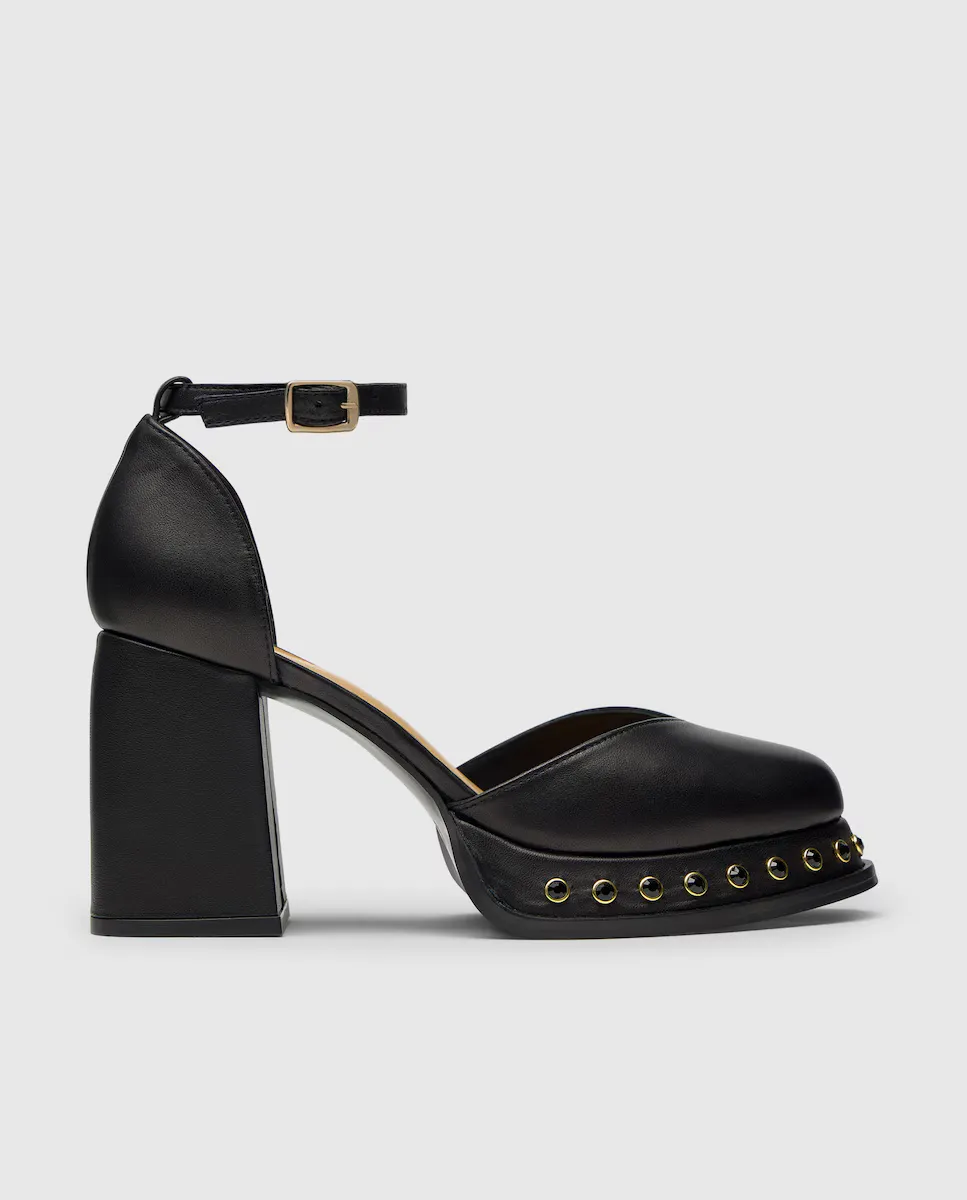 

Кожаные туфли Varlot Studs с заклепками и пряжкой Castañer, черный