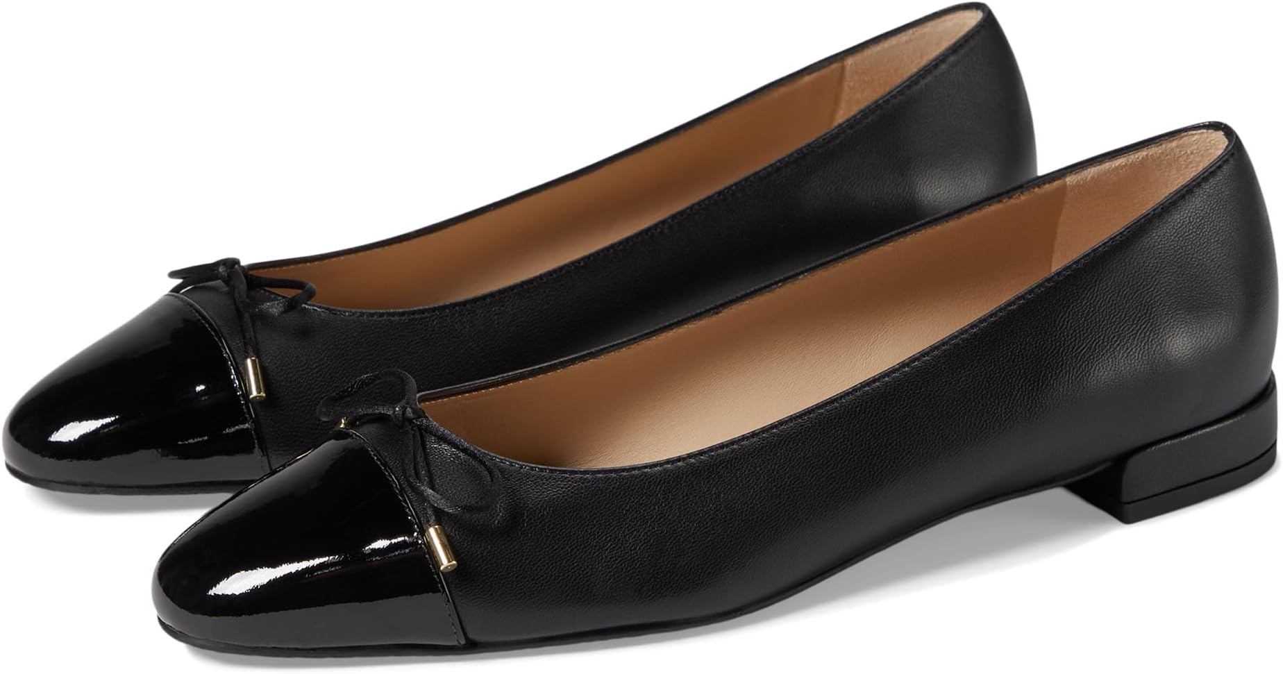Балетки Stuart Weitzman Sleek Bow Flat, черный