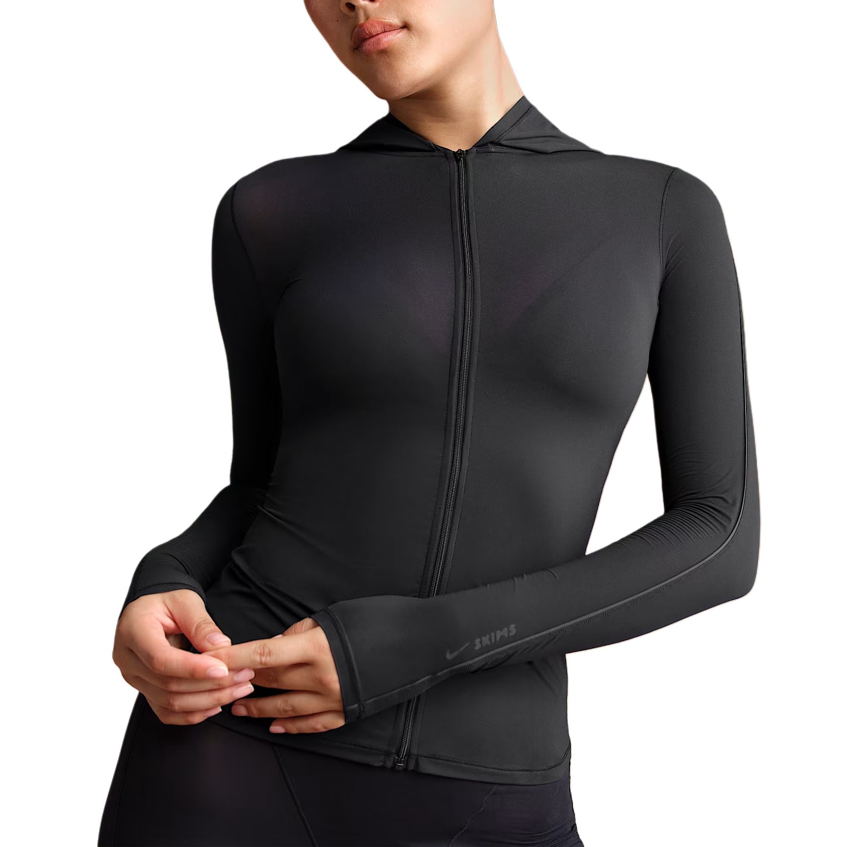 

SKIMS Weightless Layers женская худи на молнии Nike, черный