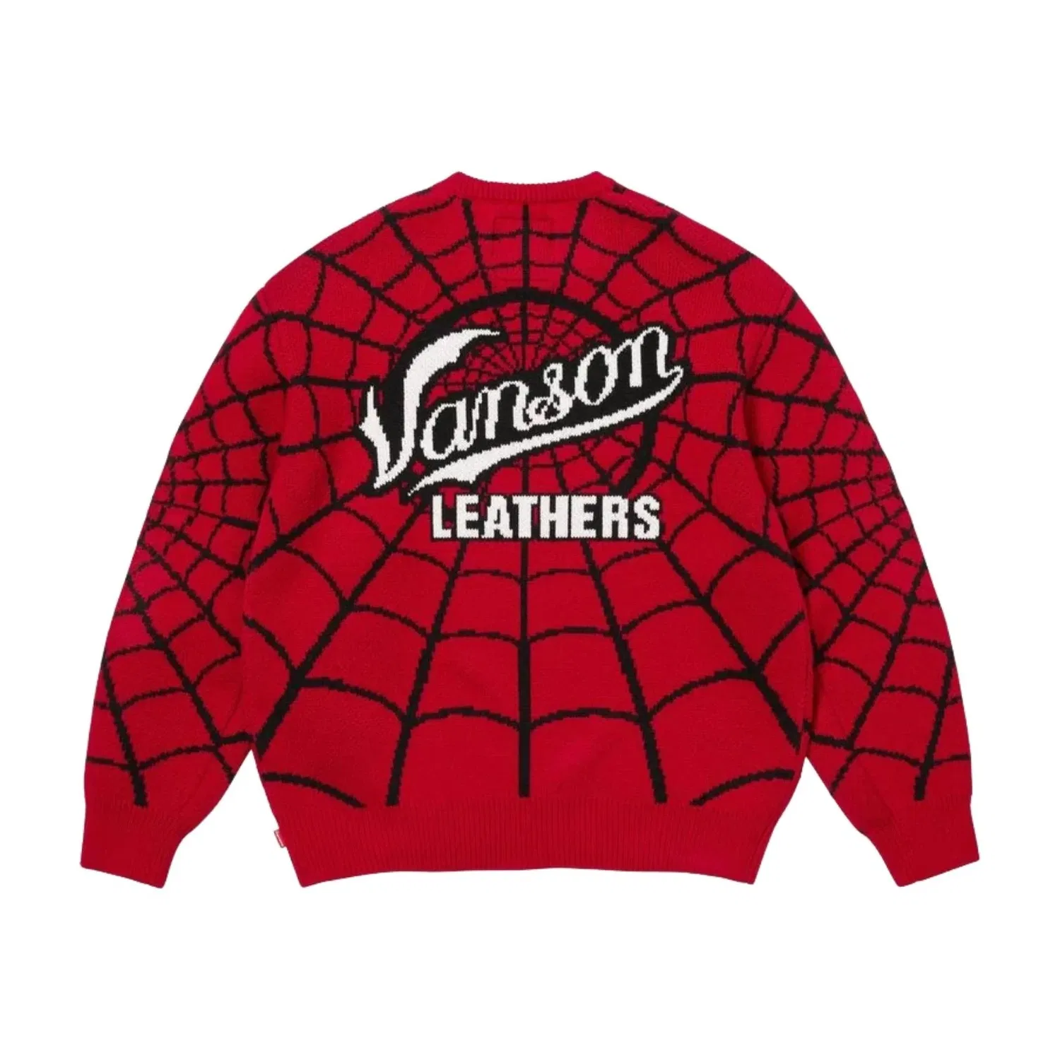 Свитер Supreme x Vanson Leathers SS26 Spider-Man, красный, SUP-SS26-302-RED — фото 2