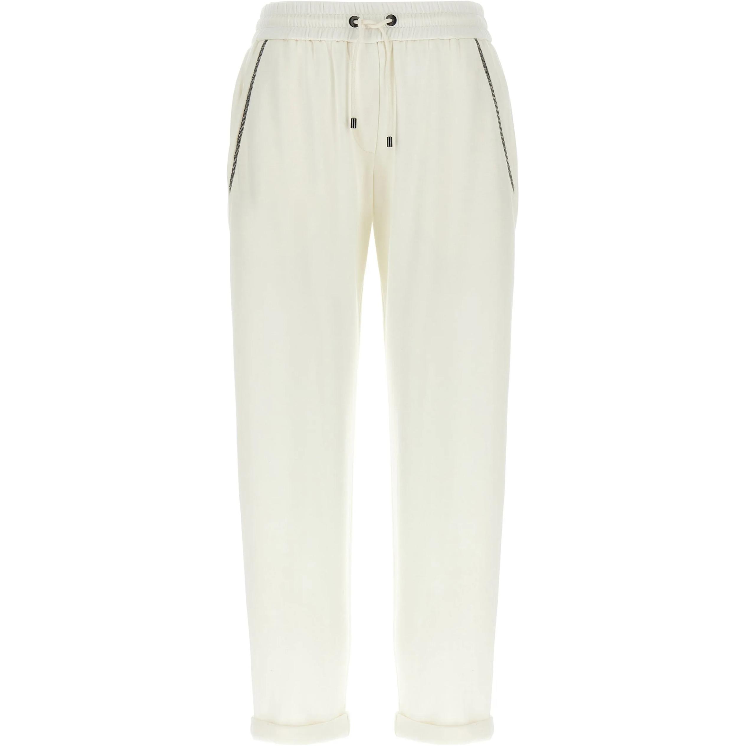 

Штаны с завязками сужающиеся Brunello Cucinelli, белый