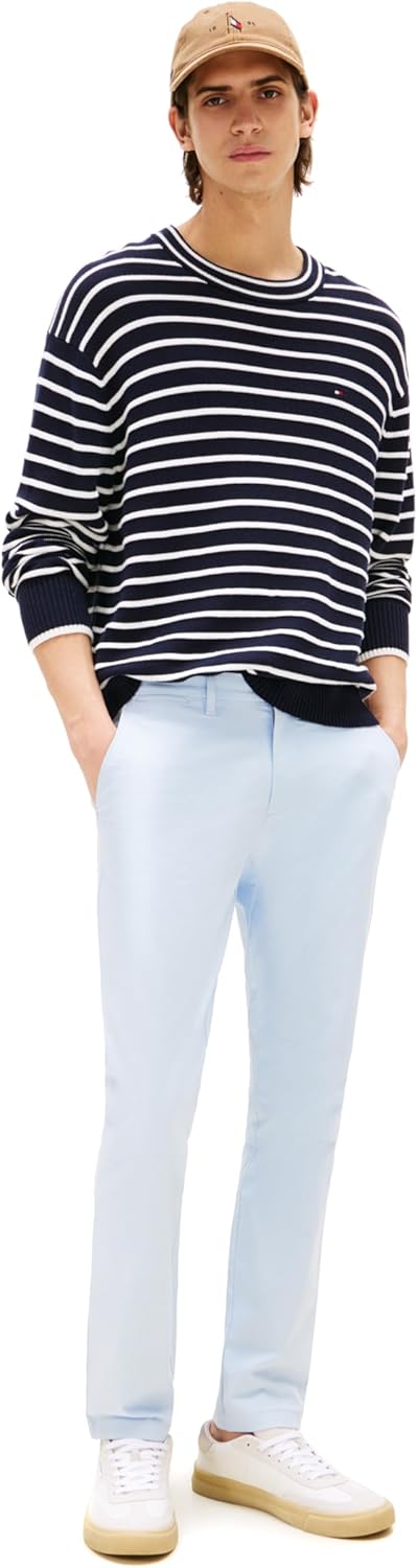 Мужские брюки-чиносы Tommy Hilfiger из эластичного хлопка, облегающего кроя, Breezy Blue — фото 3