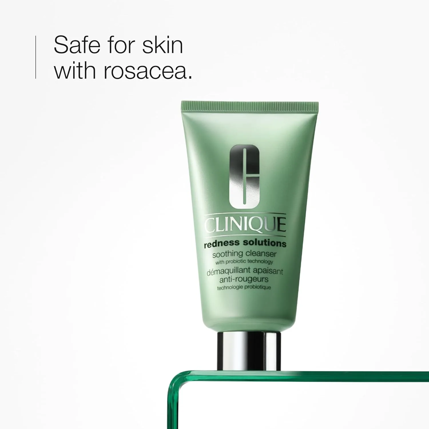 Крем для лица Clinique — Очищающий Redness Solutions Soothing Oil Free Face Cream Cleanser с пробиотической, 140 мл — фото 2