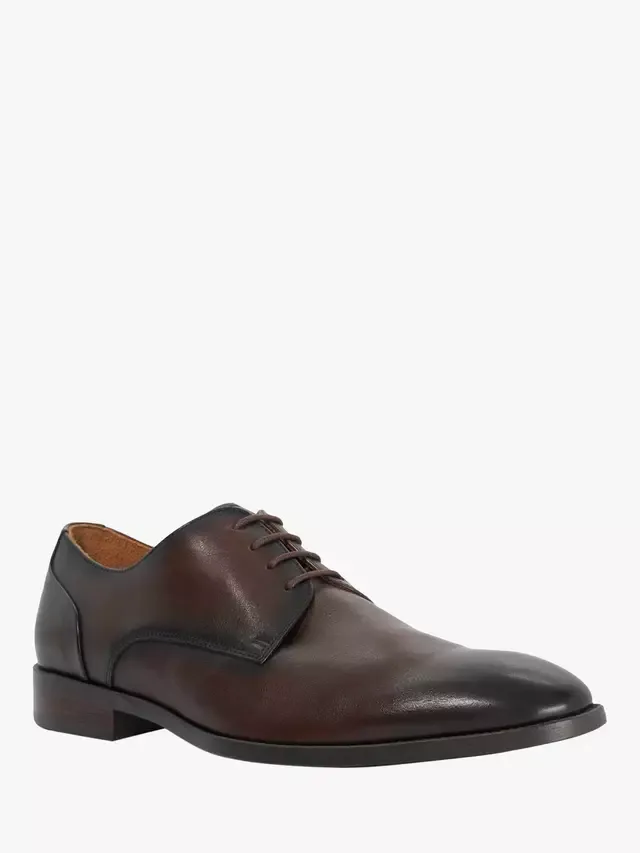 Кожаные туфли-оксфорды с широкой подошвой Dune Sole Dune London, Dark Brown — фото 2