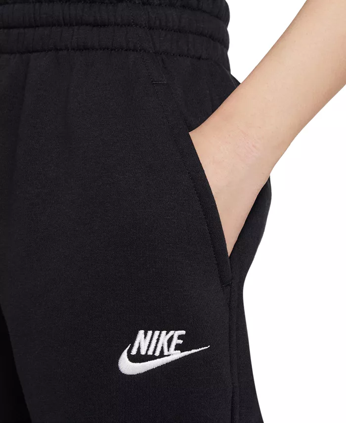 Большие девочки Спортивная одежда Club Fleece Свободные лого джоггеры Nike, черный — фото 3