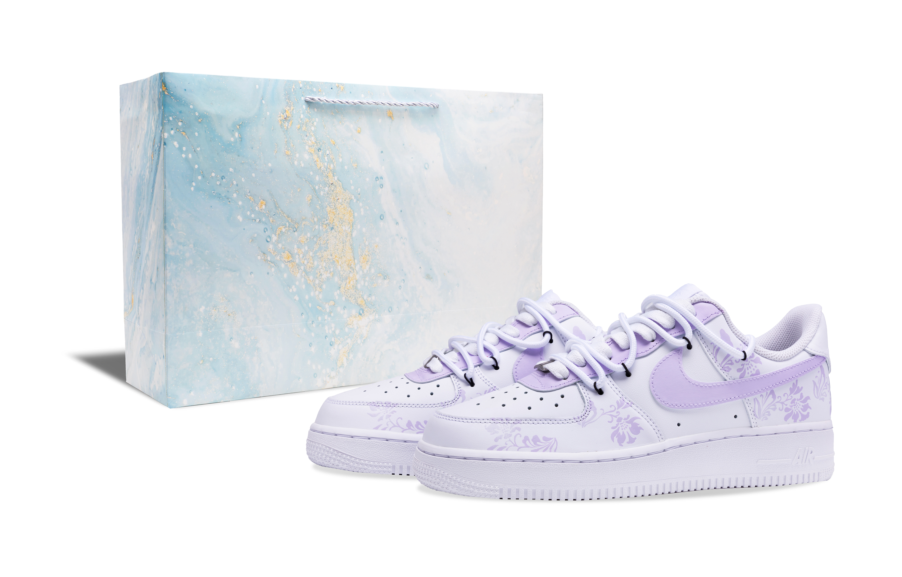 

Nike Мужские износостойкие низкие кроссовки для скейтбординга Air Force 1, светло-фиолетовые