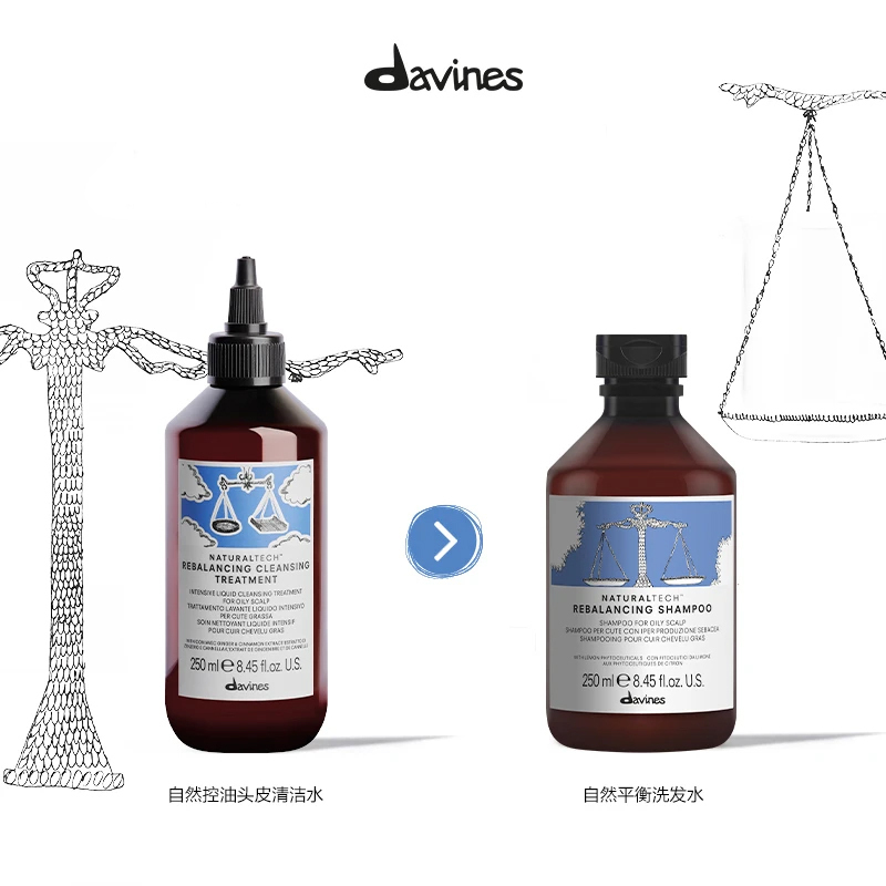 Набор шампуня и кондиционера daweinisi natural cleaning hydrating, увлажняющий и питающий, 250мл+250мл DAVINES — фото 3