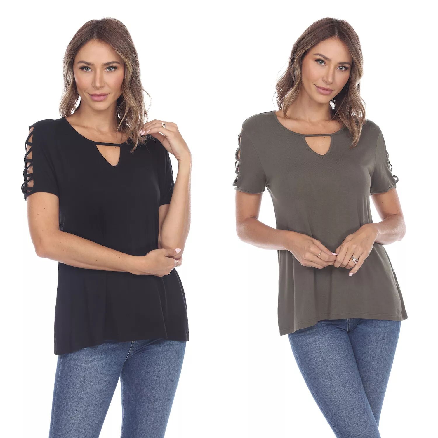 

Комплект из 2 топов Essential с вырезом «капелька» WM Fashion
